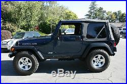 1997-2006 Jeep Wrangler TJ Replacement Black Soft Top and Rear Tinted Windows