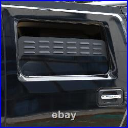 2PCS Alloy Rear Window Glass Louvers Air Vent Panel Trim For Hummer H2 2003-2009