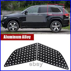 2pcs Rear Window Glass Plate Decor Cover For Jeep Grand Cherokee 11-20 Aluminum