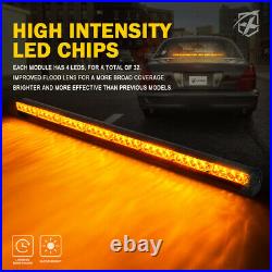 35 Inch LED Strobe Light Bar Amber Windshield Emergency Warning Traffic Advisor