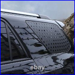 4pcs Black Rear Triangular Window Glass Plate Cover Trim Kit For 4Runner 2010+
