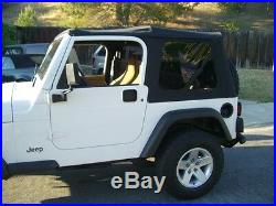 97-06 Jeep Wrangler Soft Top Canvas and Three Tinted Rear Windows