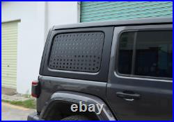Black Rear Triangular Window Glass Plate Cover For Jeep Wrangler JL 2018-20 4Dr