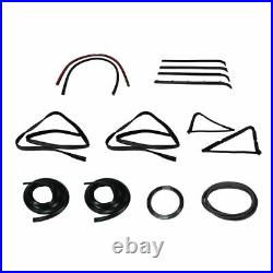 Complete Weatherstrip Seal Kit with Plastic Chrome Trim for 80-86 Ford F Series