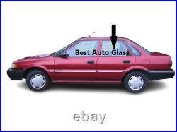 Fit 1989-1992 Geo Prizm 4DR Sedan & Hatchback Driver Rear Left Door Window Glass