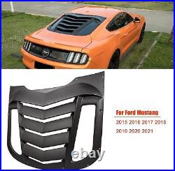 Fits 2015-2021 Ford Mustang Rear Window Louver Cover Sun Shade ABS Matte Black