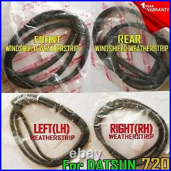 Fits 80-86 Datsun 720 Pickup Weatherstrip Rubber Complete Set Seal 4xSpare Parts