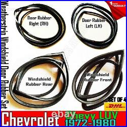 For 1972-77 Chevy Luv Pickup Truck Windshields & Weatherstrip Seal Complete Set