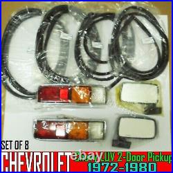 For 72-80 Chevrolet Chevy LUV 2-Door Tail Light, Door Mirrors & Weatherstrip Seal