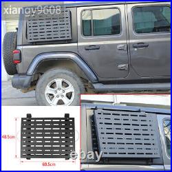 For Jeep Wrangler JL 4Dr 2018+Aluminum Rear Window Glass Armor Cover Accessories