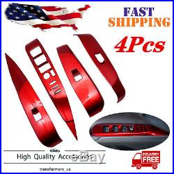 For Toyota Camry 2018 2019 RED ABS Inner Window Lift Switch Button Panel Trim