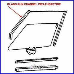 Glass Window Rear Run Channel Seals Pair Kit with Insert for Impala Bonneville