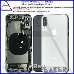 IPhone X 10 REAR COMPLETE CHASSIS HOUSING WITH ALL PARTS ORIGINAL GENUINE apple