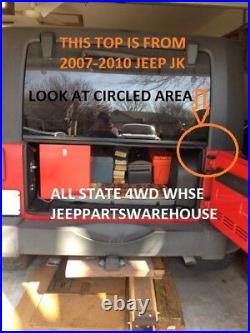 Jeep Wrangler Jk 2007-2010 Lower Hard Top Lift Gate Seal & Trim Assembly