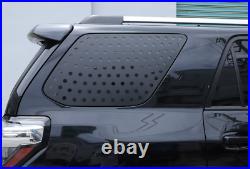 Kit For Toyota 4Runner 2010-2020 Alloy Rear Triangular Window Glass Plate Cover