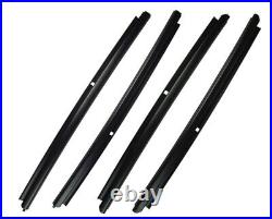 New Outer Beltline Door Glass Window Sweep Set F&R L&R / FOR 01-06 GM CREW-CAB