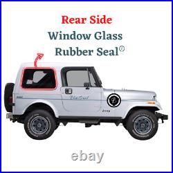 Pair Jeep CJ7 Weatherstrip Rear Side Window Glass Seal