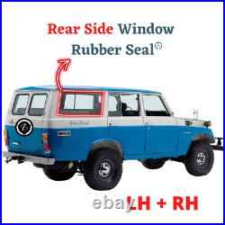 Pair Toyota Land Cruiser FJ55 (1968-1980) Rear Side Window Glass Rubber Seal