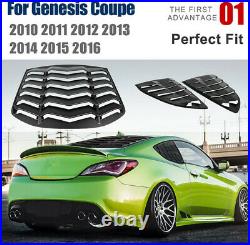 Rear&Side Window Louver Scoop Windshield Cover For Hyundai Genesis Coupe 2010-16