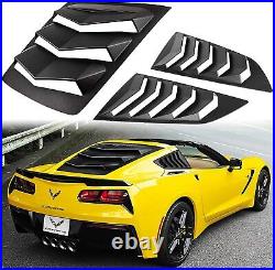 Rear & Side Window Louvers Cover for Corvette 20142019 C7 ABS Sun Shade Vent