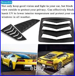 Rear & Side Window Louvers Cover for Corvette 20142019 C7 ABS Sun Shade Vent