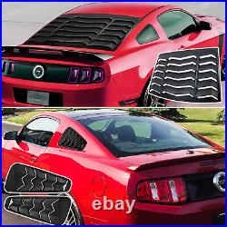 Rear & Side Window Louvers Sun shade Scoop Cover for Ford Mustang 2005-2014
