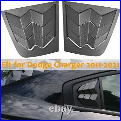 Rear + Side Window Louvers Vent Sun Shade Cover For Dodge Charger 2011-2021