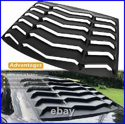 Rear + Side Window Louvers Vent Sun Shade Cover For Dodge Charger 2011-2021