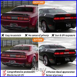 Rear + Side Window Louvers for Dodge Challenger 2008-2021 in GT Lambo Style
