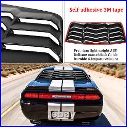 Rear + Side Window Louvers for Dodge Challenger 2008-2021 in GT Lambo Style