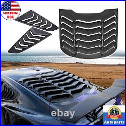 Rear & Side Window Louvers for Ford Mustang 2015-2021 GT Lambo Style Matte Black