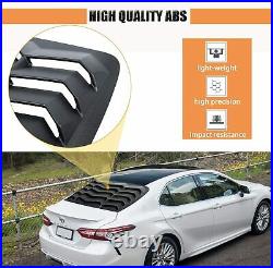 Rear Window Louver ABS Matte Windshield Cover for 2018-2021 Toyota Camry Sedan