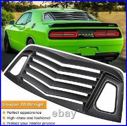 Rear Window Louver ABS Windshield Sun Shade Cover For Dodge Challenger 2008-2021