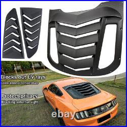Rear Window Louver & Quarter Side Scoop Louvers for Ford Mustang 2015-2020 Black
