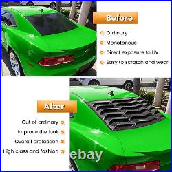 Rear Window Louver for Chevy Camaro 2010-2015 Sun Shade Cover ABS Carbon Fiber