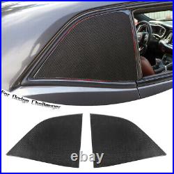 Rear Window Triangle Glass Louvers Scoop Cover Stickers For Dodge Challenger 08+