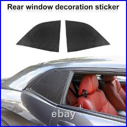 Rear Window Triangle Glass Louvers Scoop Cover Stickers For Dodge Challenger 08+