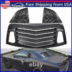 Side + Rear Window Louvers Scoop Windshield Cover for Dodge Challenger 2008-2019