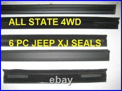 Window Sweep Outer Front & Rear L & R Set of 6 for 84-96 Jeep Cherokee Wgn XJ