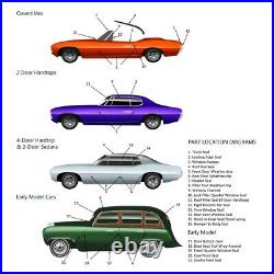 Window Sweeps Felt Kit for 1955-1957 Chevrolet Bel Air 2 Door Hardtop USA Made